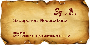 Szappanos Modesztusz névjegykártya